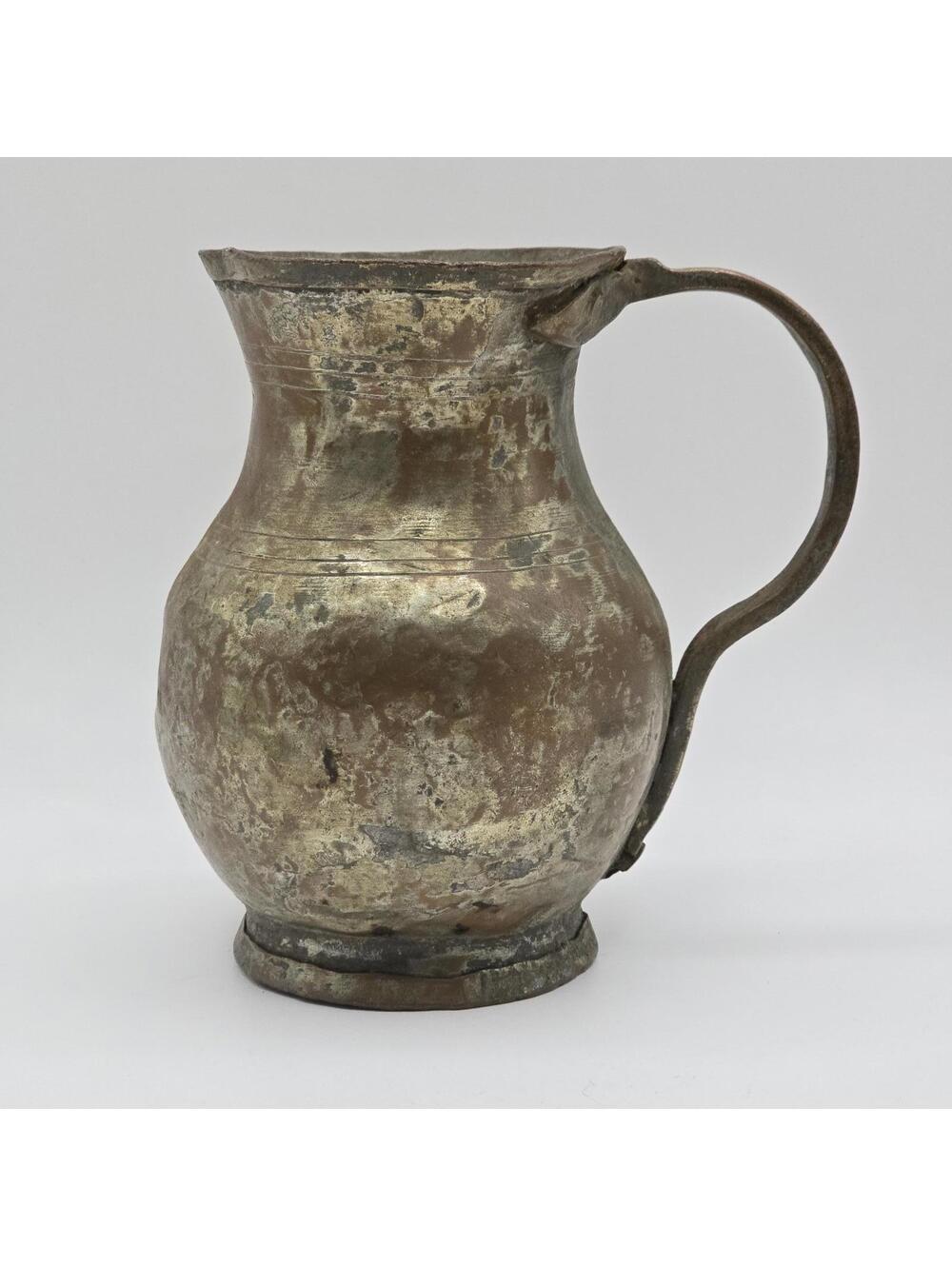 Antique/Vintage Hand-Crafted Brass Water Jug/Pitcher